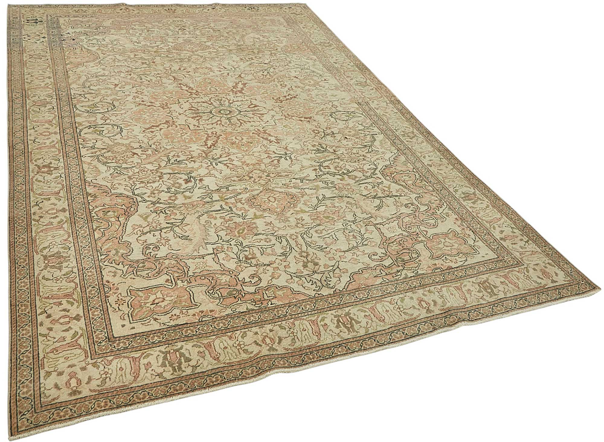 6x9 Beige Handmade Oriental Rug - 50005