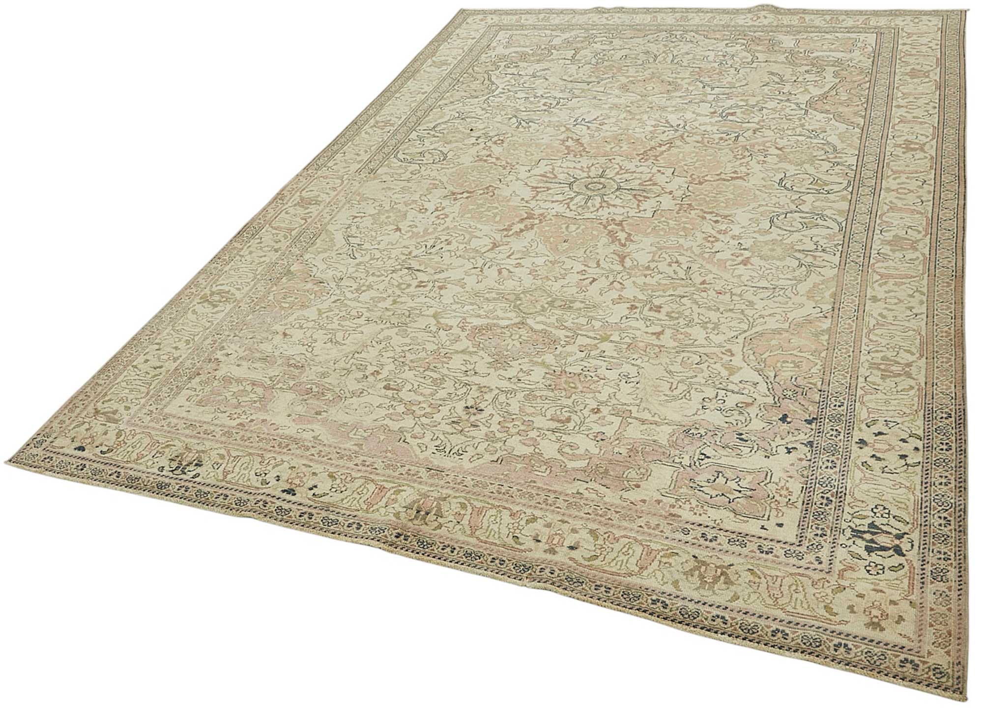 6x9 Beige Handmade Oriental Rug - 50005