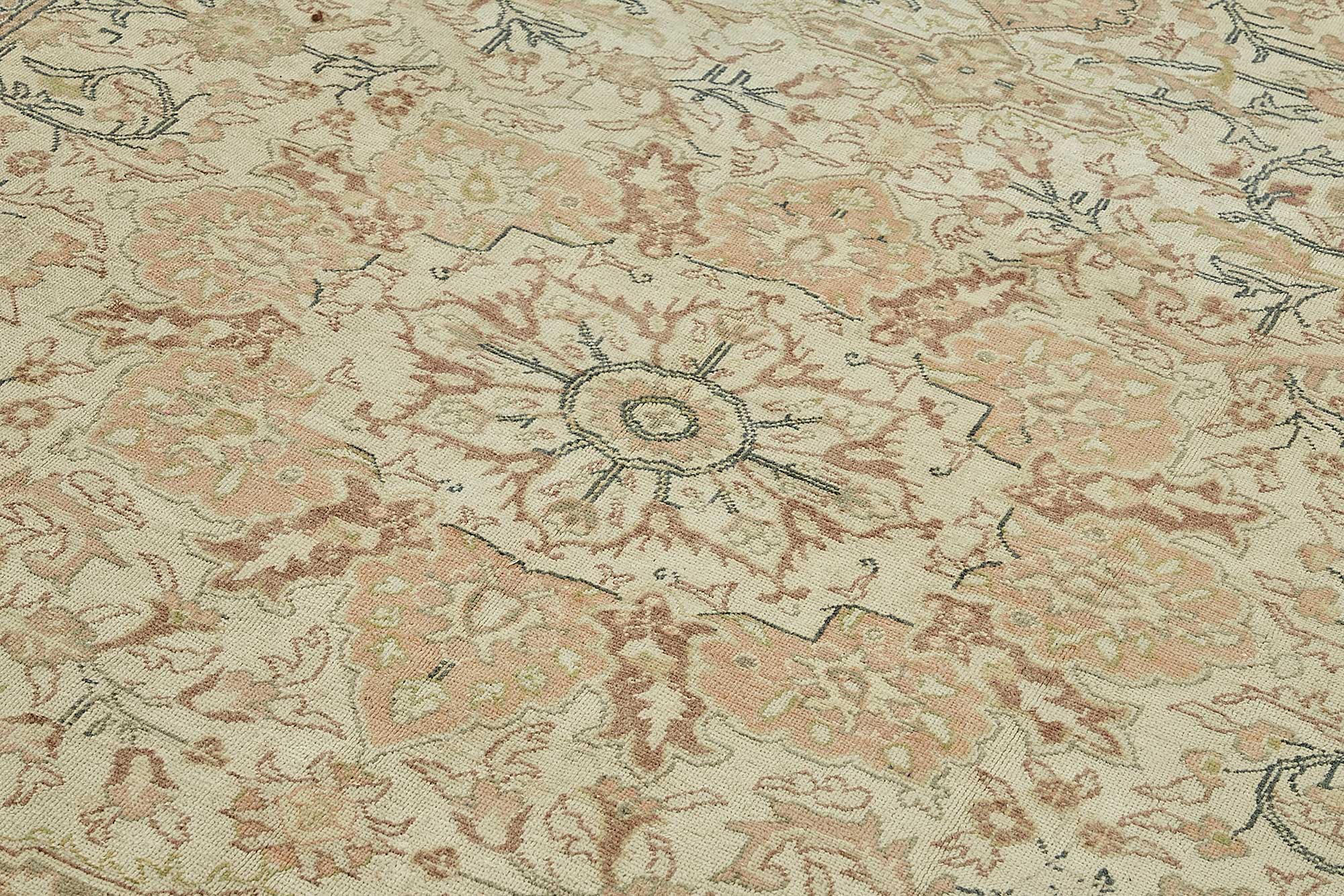 6x9 Beige Handmade Oriental Rug - 50005