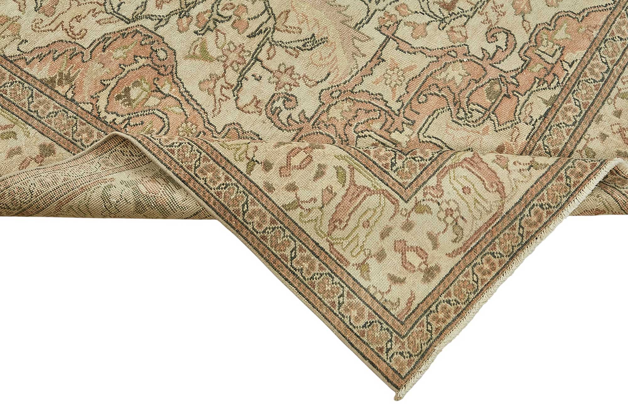 6x9 Beige Handmade Oriental Rug - 50005