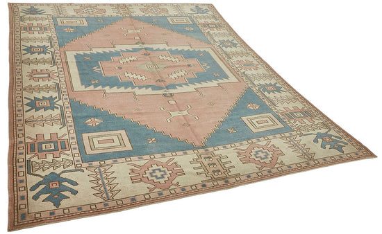 7x10 Beige Handmade Oriental Rug - 50006