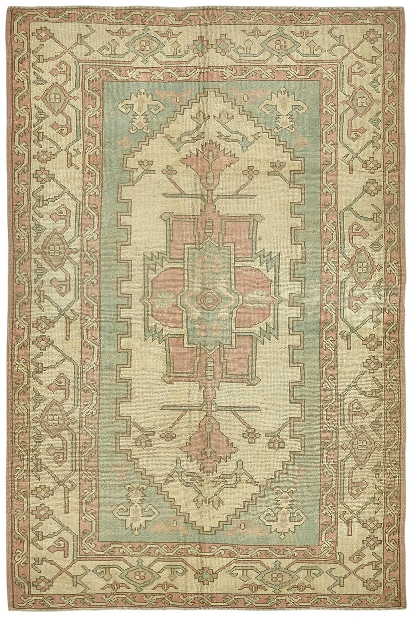 5x8 Beige Handmade Oriental Rug - 50008