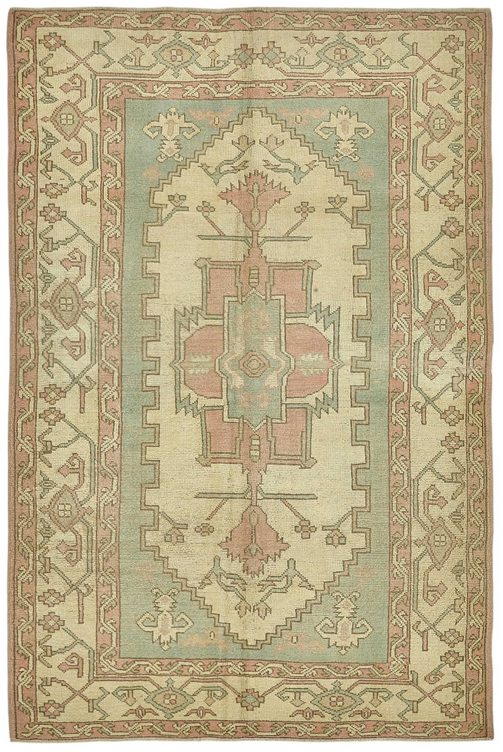 5x8 Beige Handmade Oriental Rug - 50008