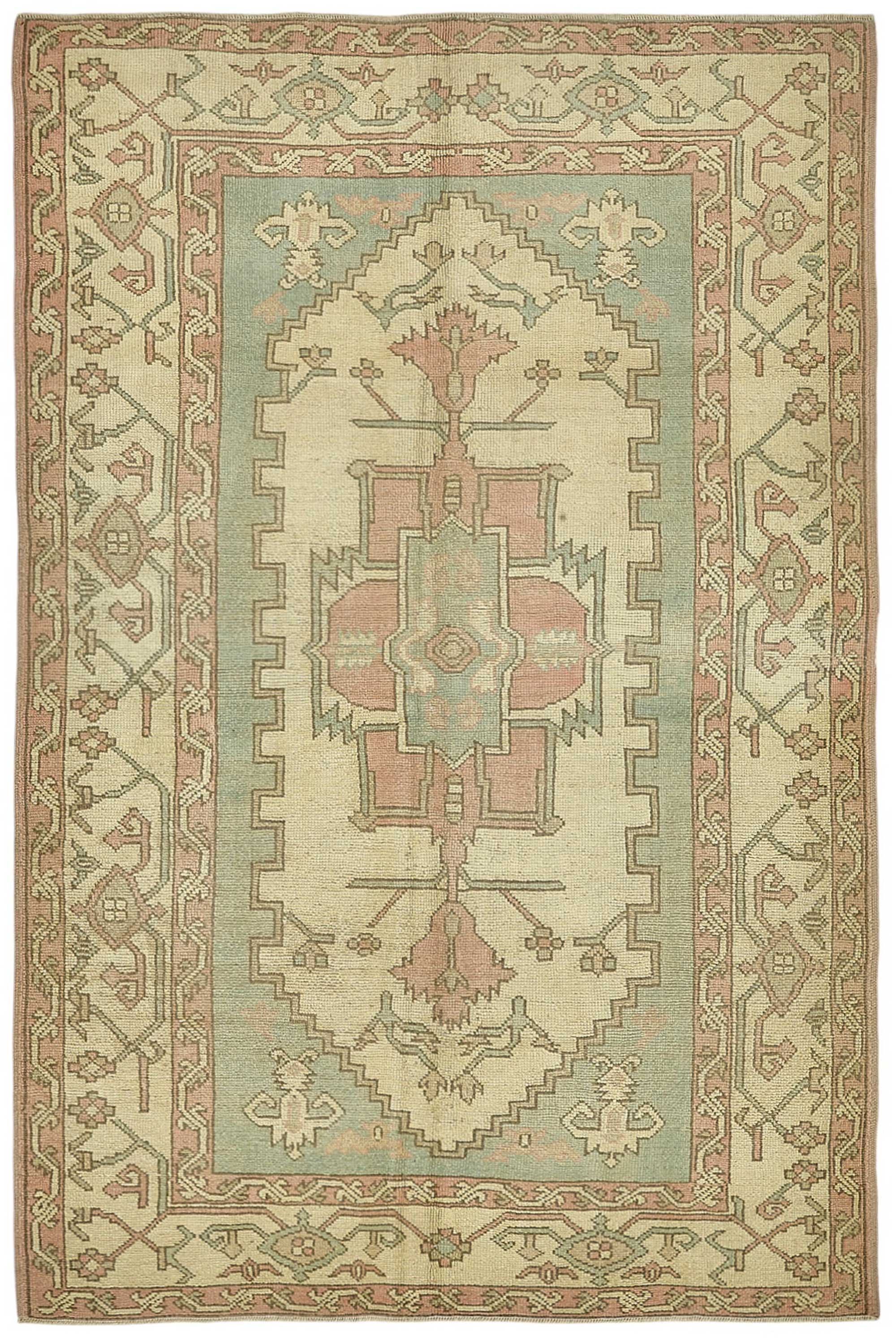 5x8 Beige Handmade Oriental Rug - 50008