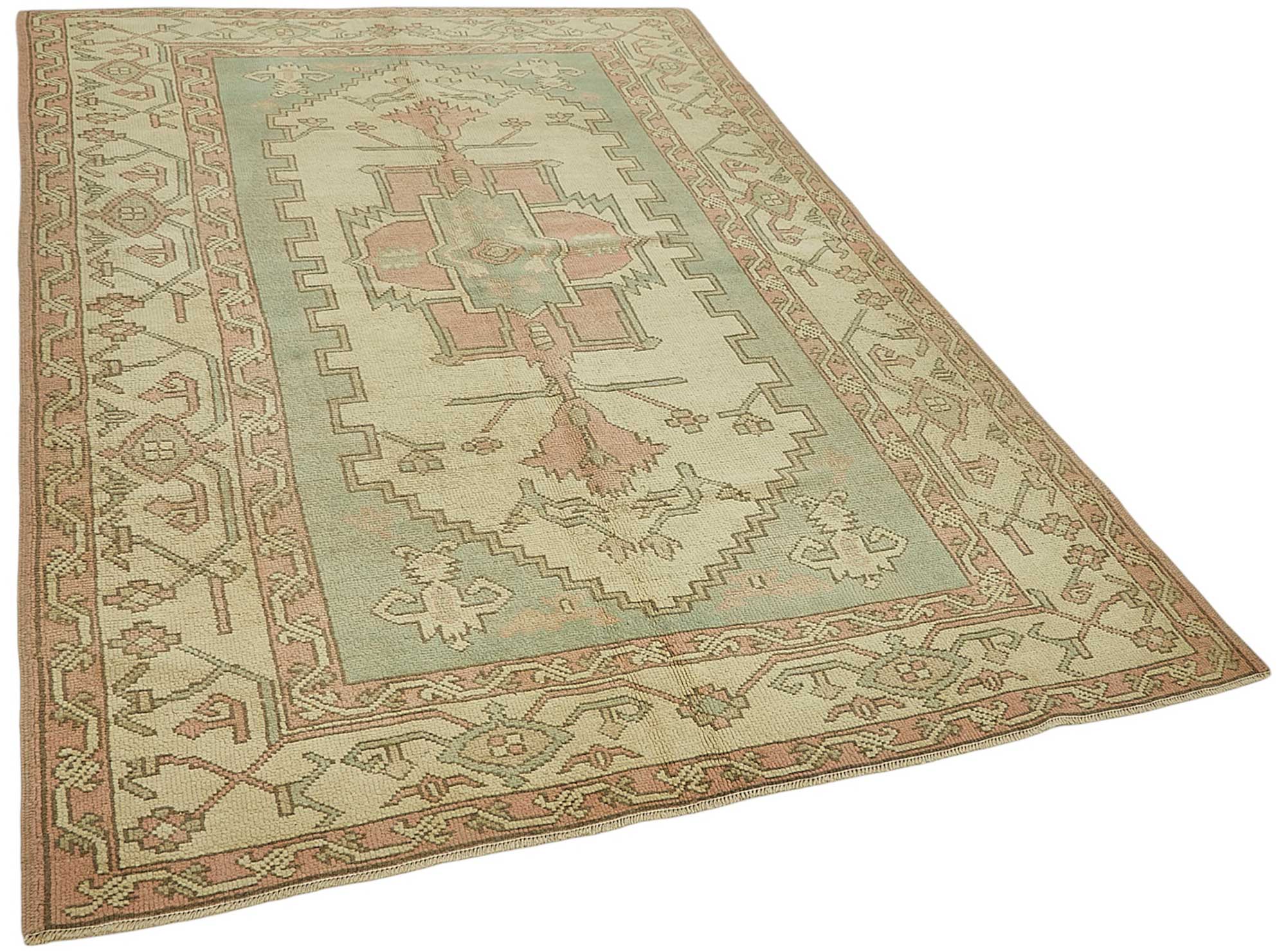 5x8 Beige Handmade Oriental Rug - 50008
