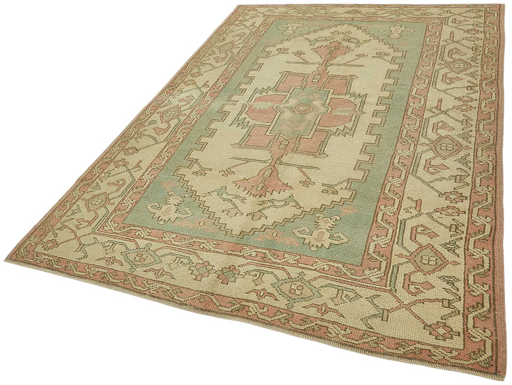 5x8 Beige Handmade Oriental Rug - 50008