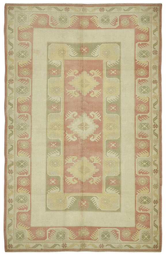 5x8 Beige Handmade Oriental Rug - 50009