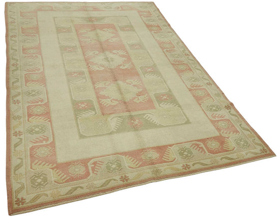5x8 Beige Handmade Oriental Rug - 50009