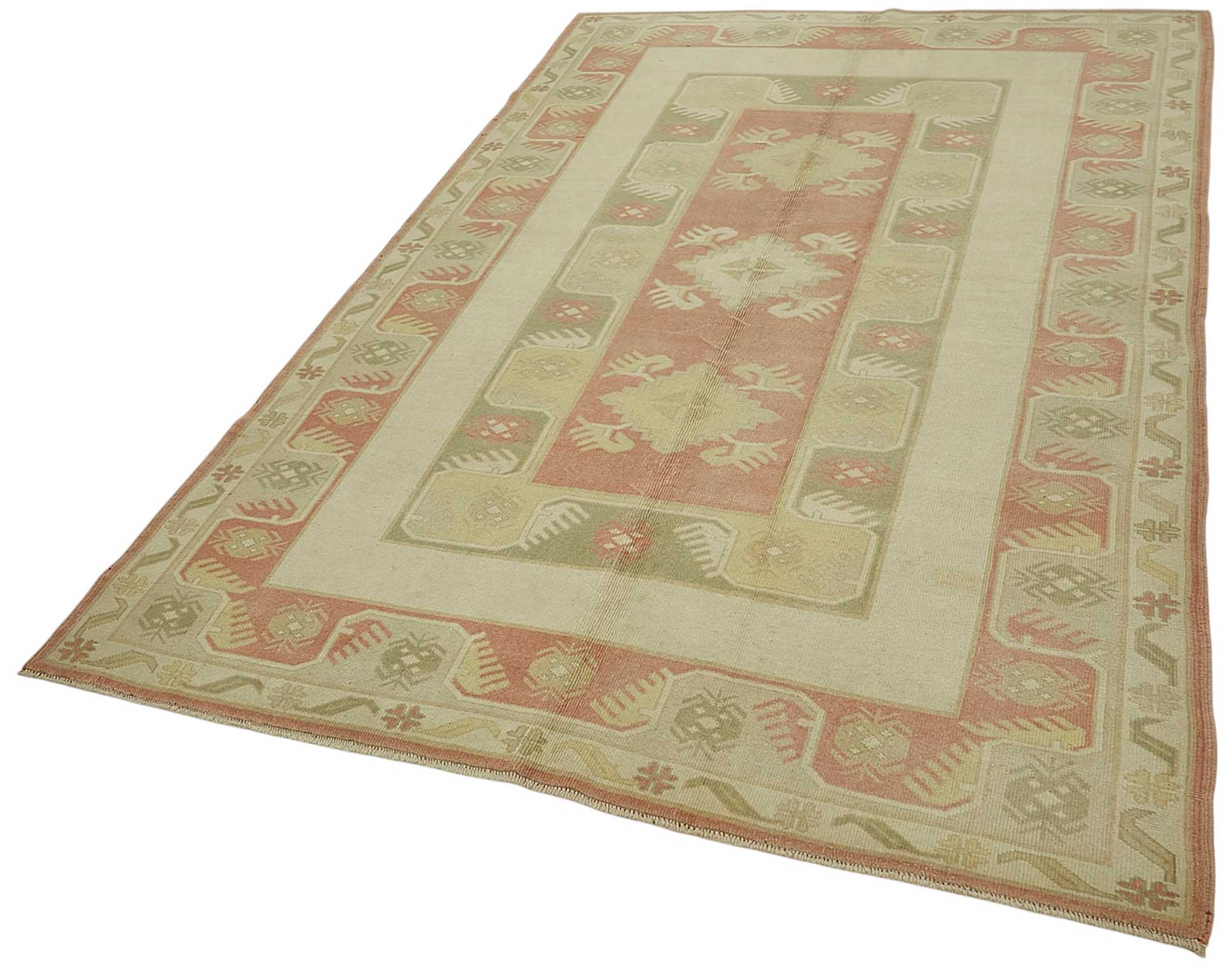 5x8 Beige Handmade Oriental Rug - 50009