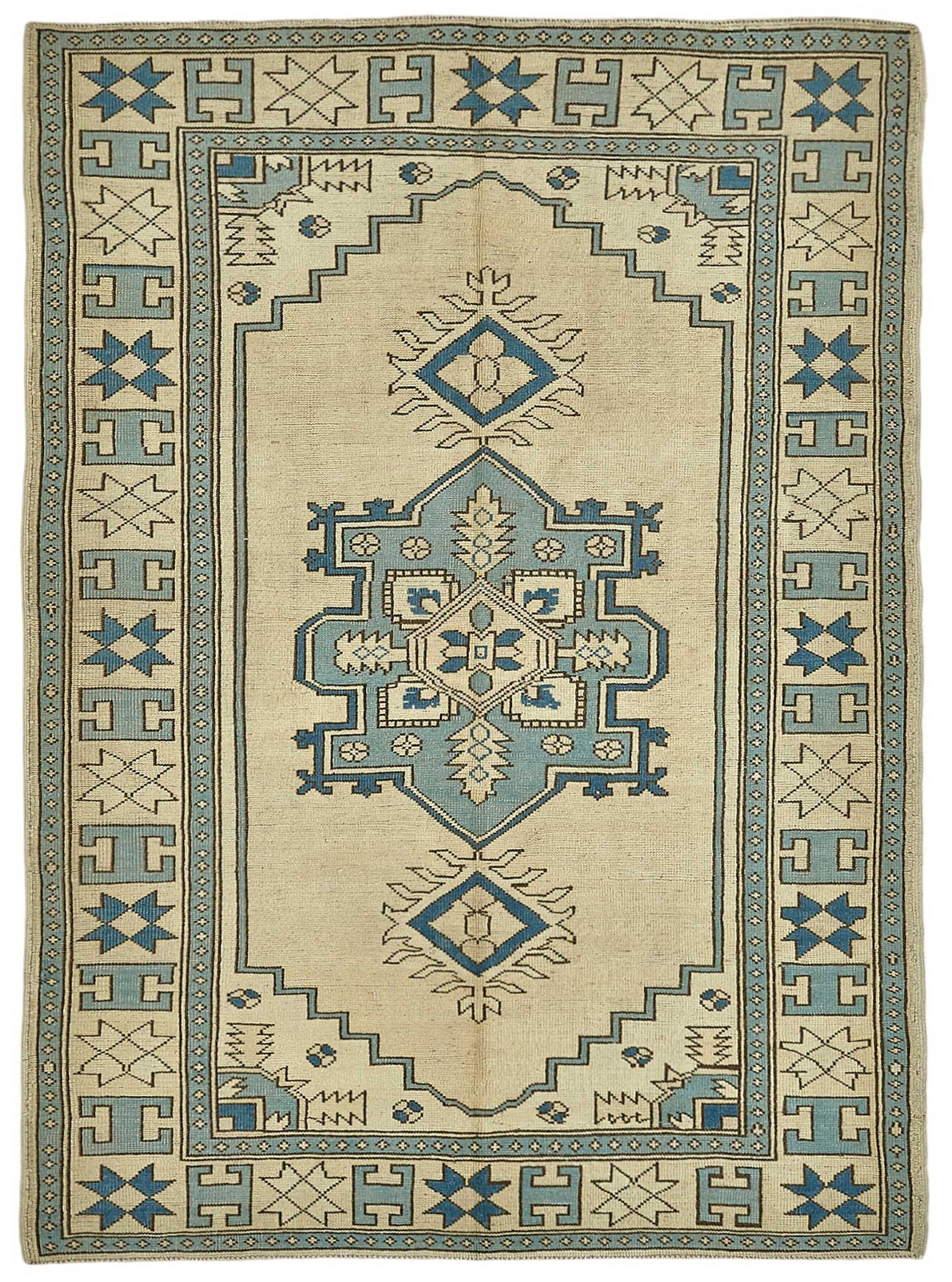 6x8 Beige Handmade Oriental Rug - 50010