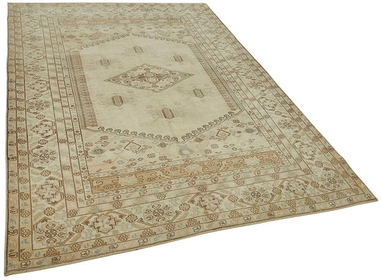 5x8 Beige Handmade Oriental Rug - 50011