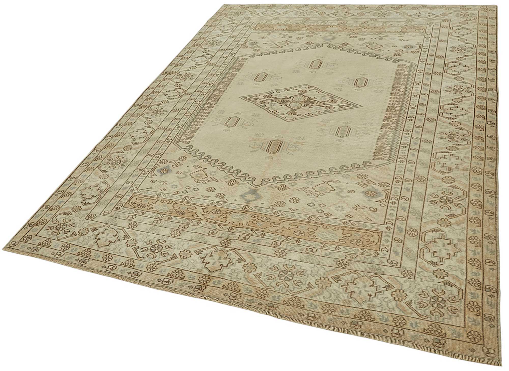 5x8 Beige Handmade Oriental Rug - 50011