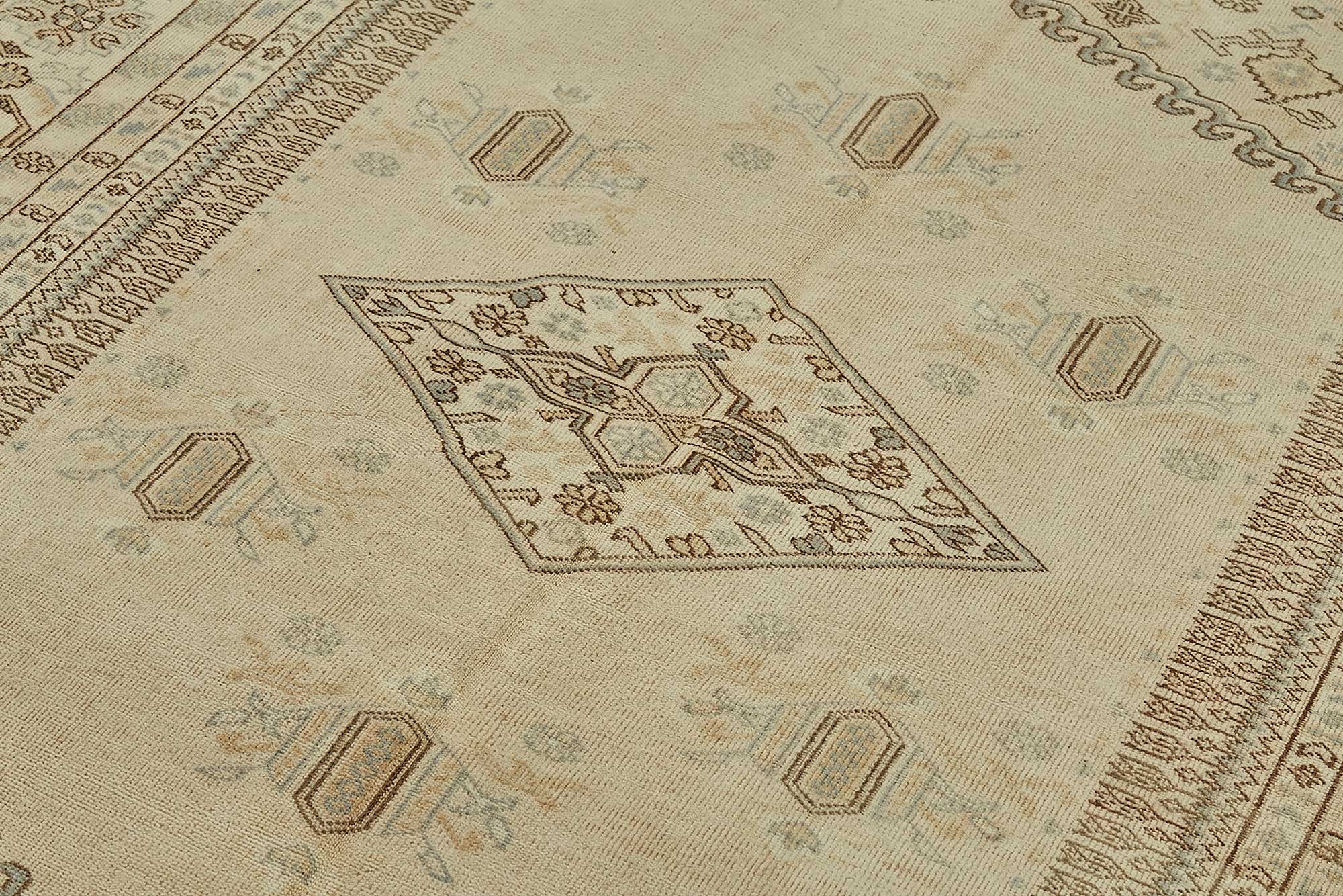 5x8 Beige Handmade Oriental Rug - 50011