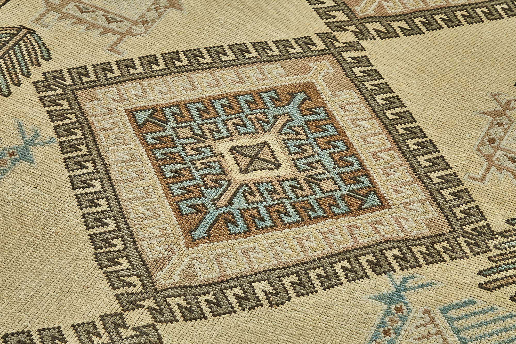 5x8 Beige Handmade Oriental Rug - 50012