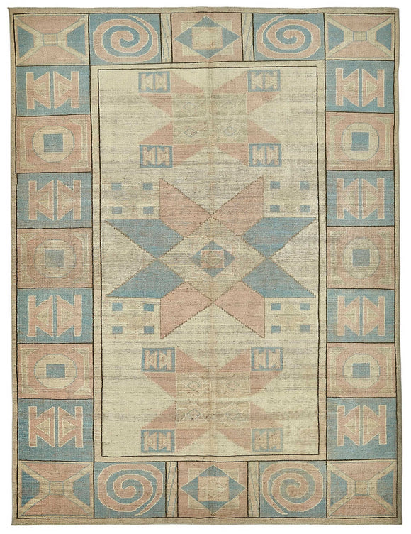 6x8 Beige Handmade Oriental Rug - 50017