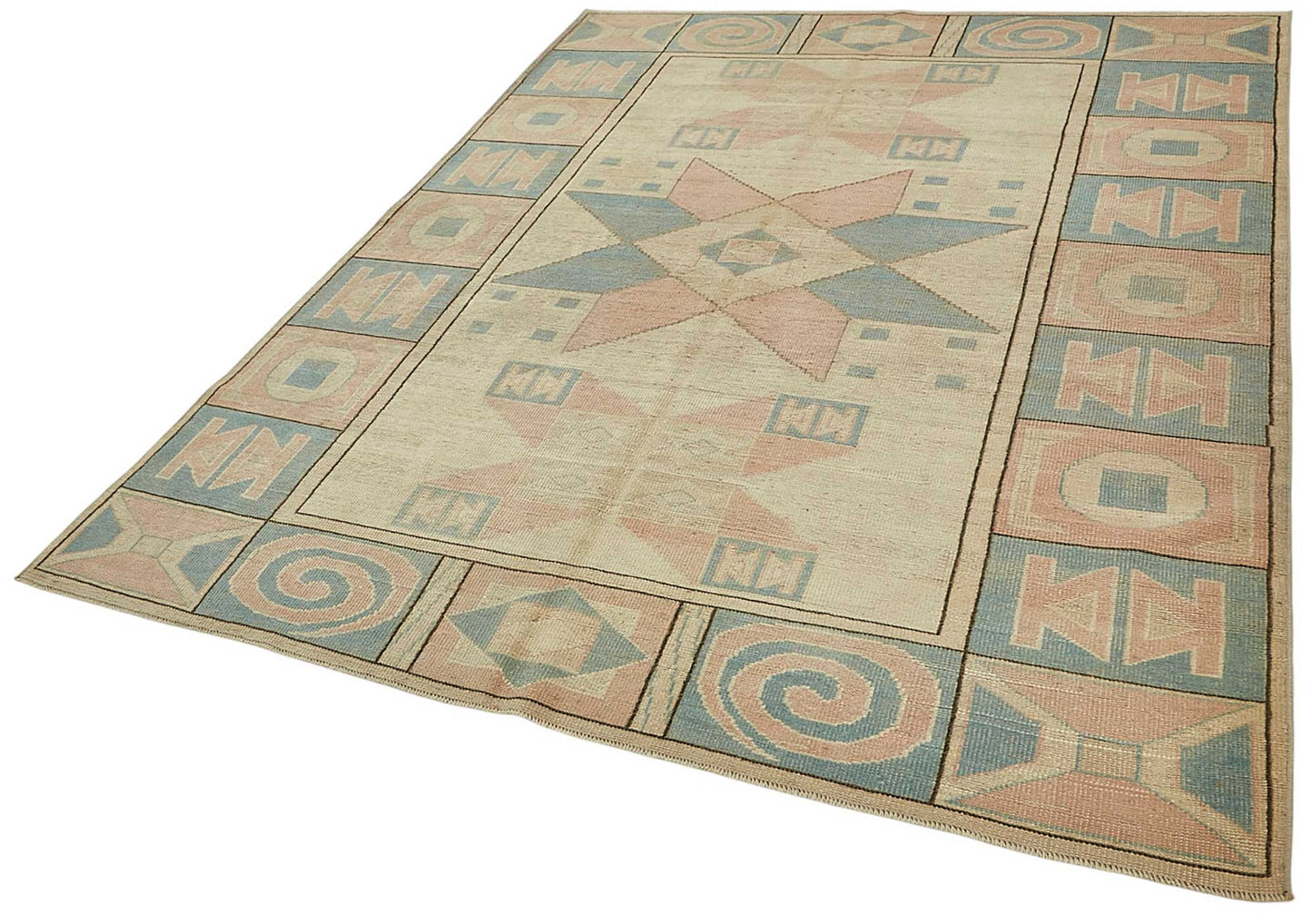 6x8 Beige Handmade Oriental Rug - 50017