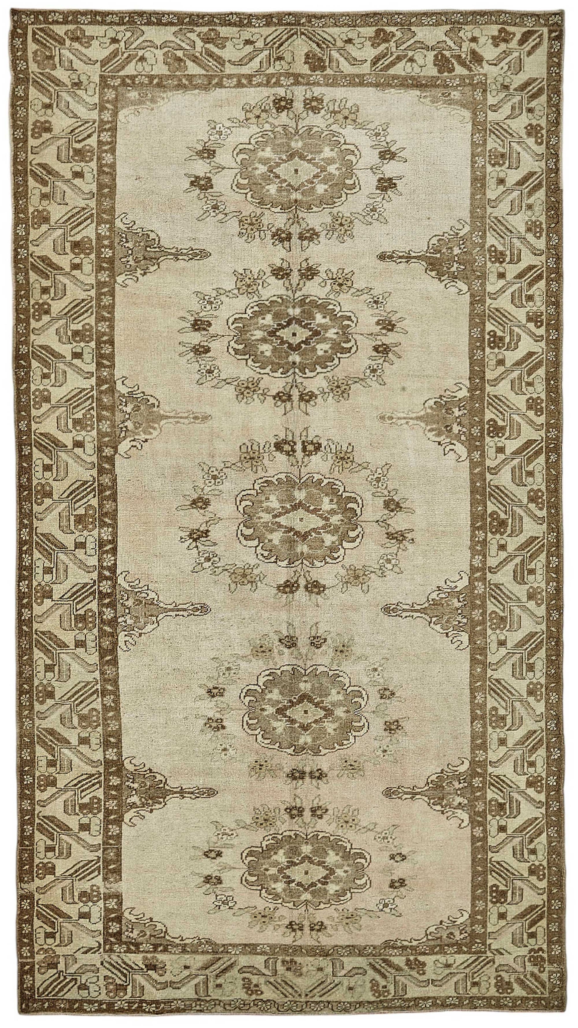 5x10 Beige Handmade Oriental Rug - 50018