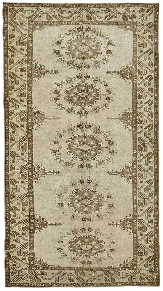 5x10 Beige Handmade Oriental Rug - 50018
