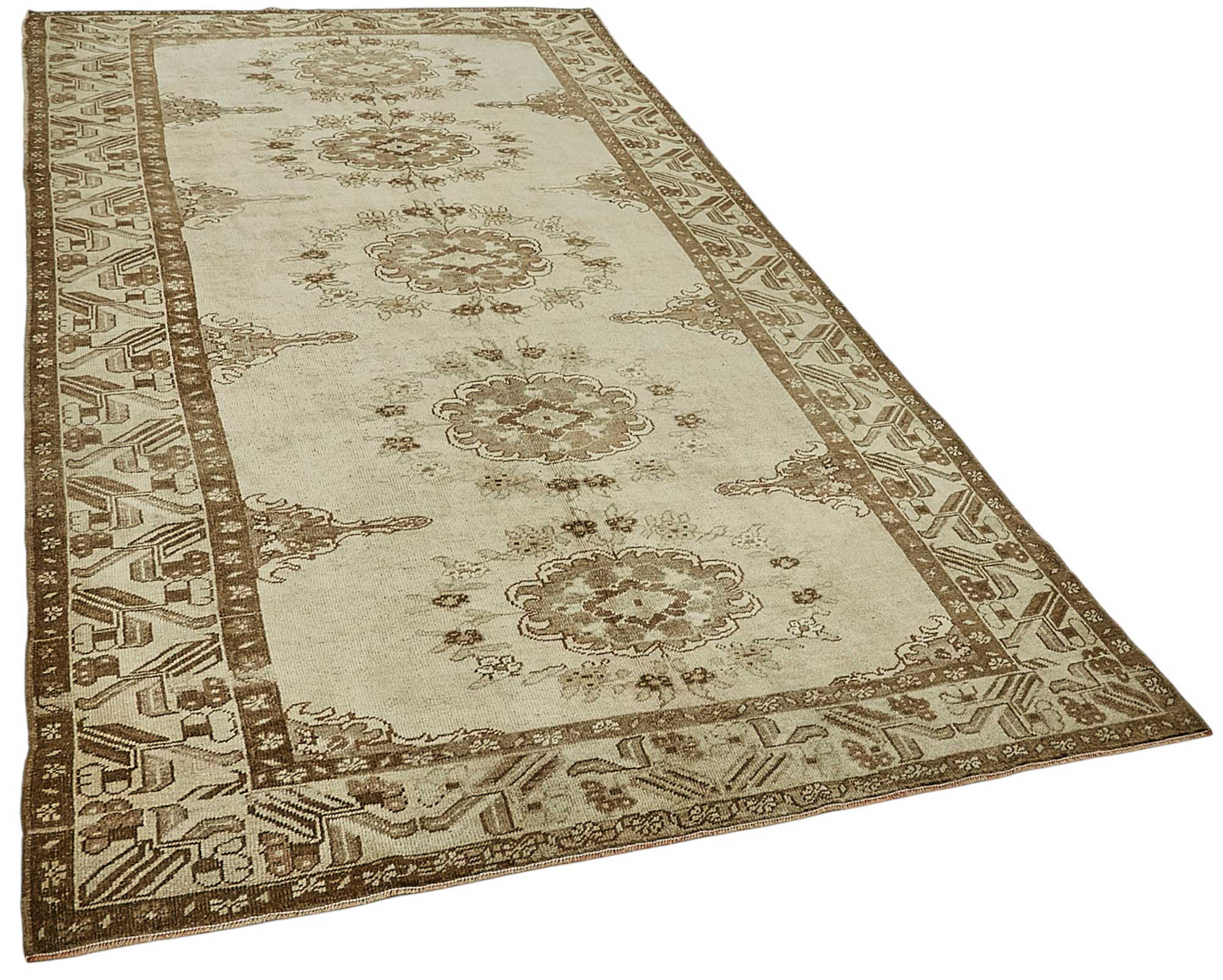 5x10 Beige Handmade Oriental Rug - 50018