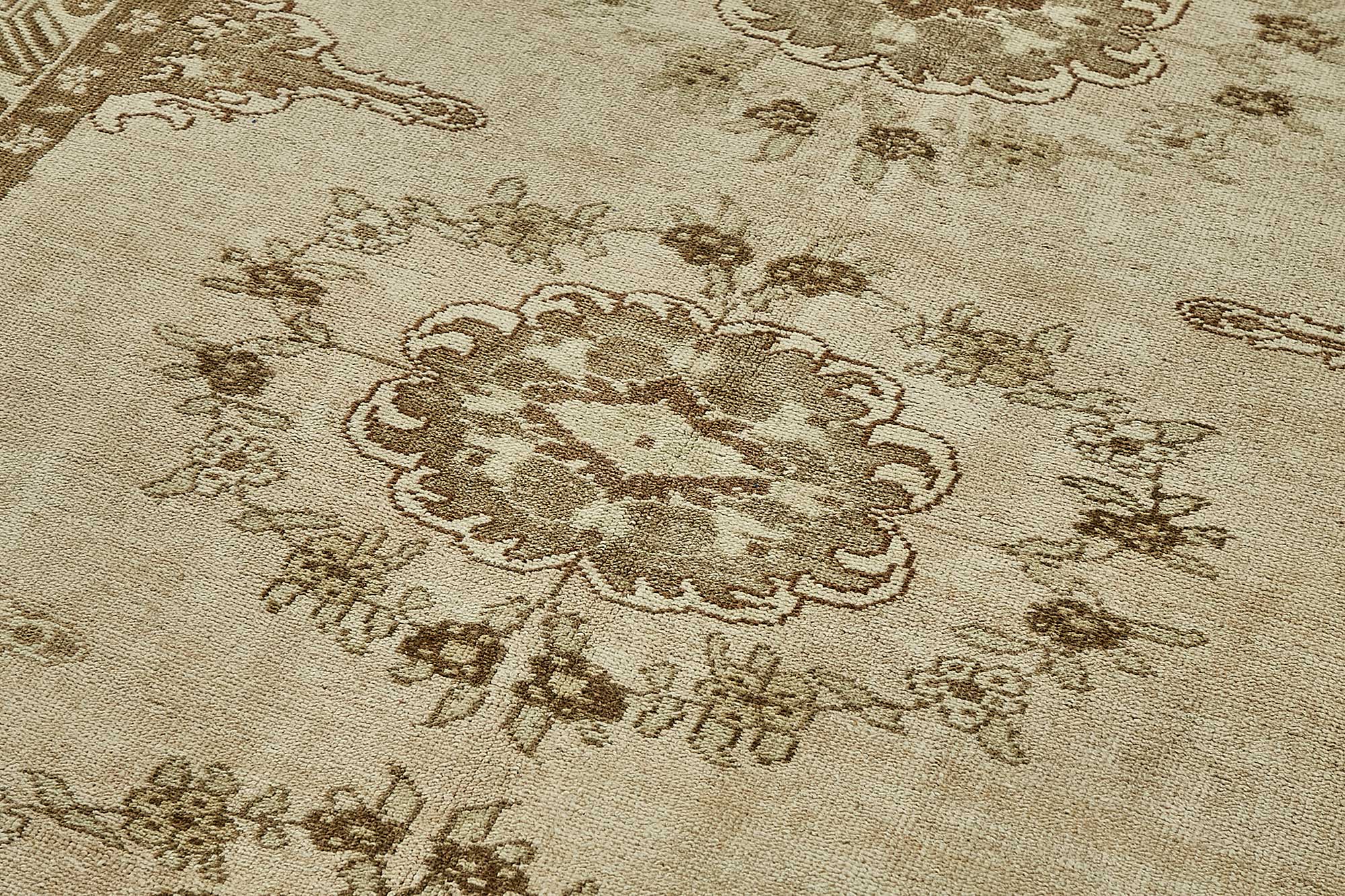 5x10 Beige Handmade Oriental Rug - 50018
