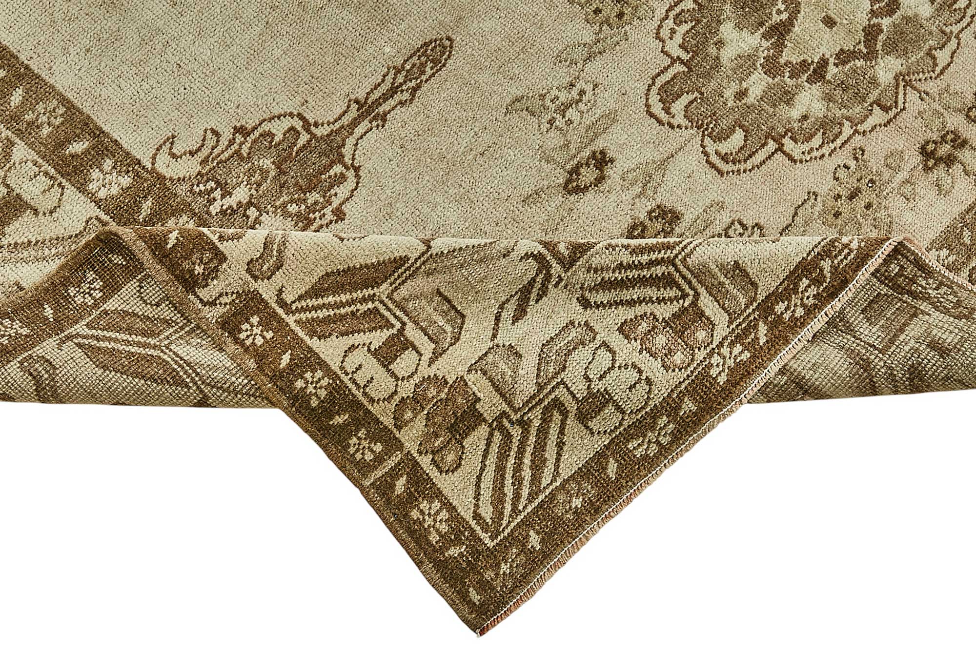 5x10 Beige Handmade Oriental Rug - 50018