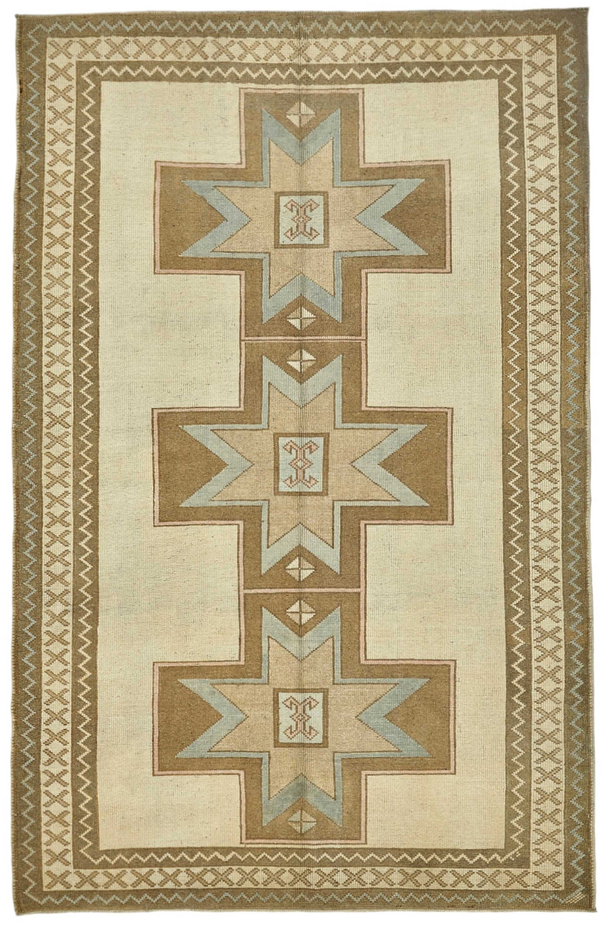 6x8 Beige Handmade Oriental Rug - 50020