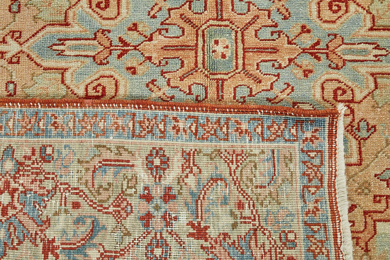 5x6 Beige Antique Persian Serapi Rug - 50022