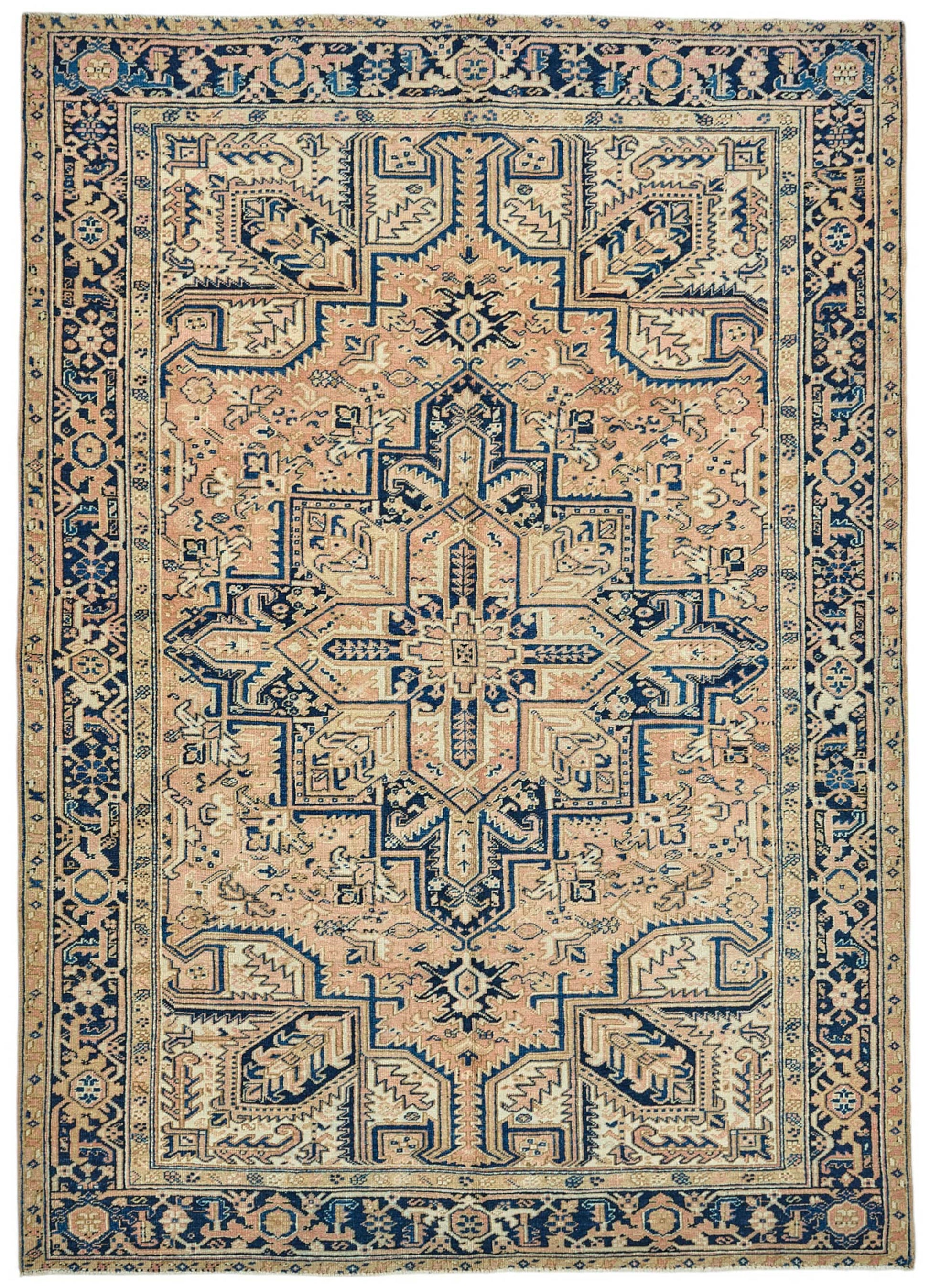 7x10 Antique Persian Heriz Rug - 50032