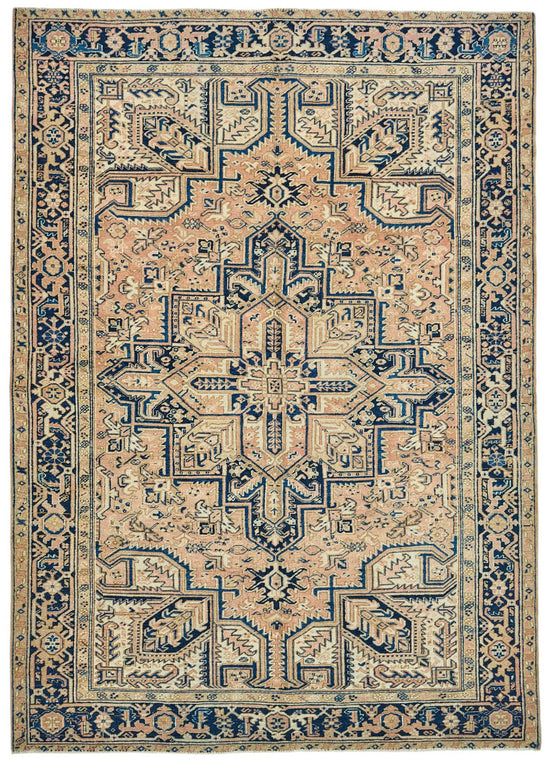 7x10 Antique Persian Heriz Rug - 50032