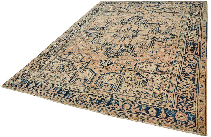 7x10 Antique Persian Heriz Rug - 50032