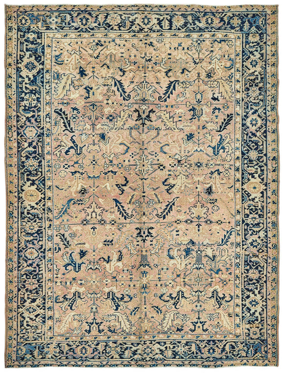 8x11 Vintage Persian Heriz Rug - 50034