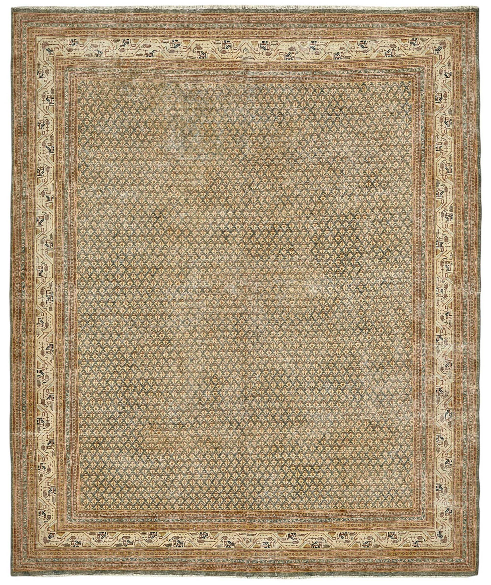 8x10 Vintage Persian Tabriz Rug - 50036