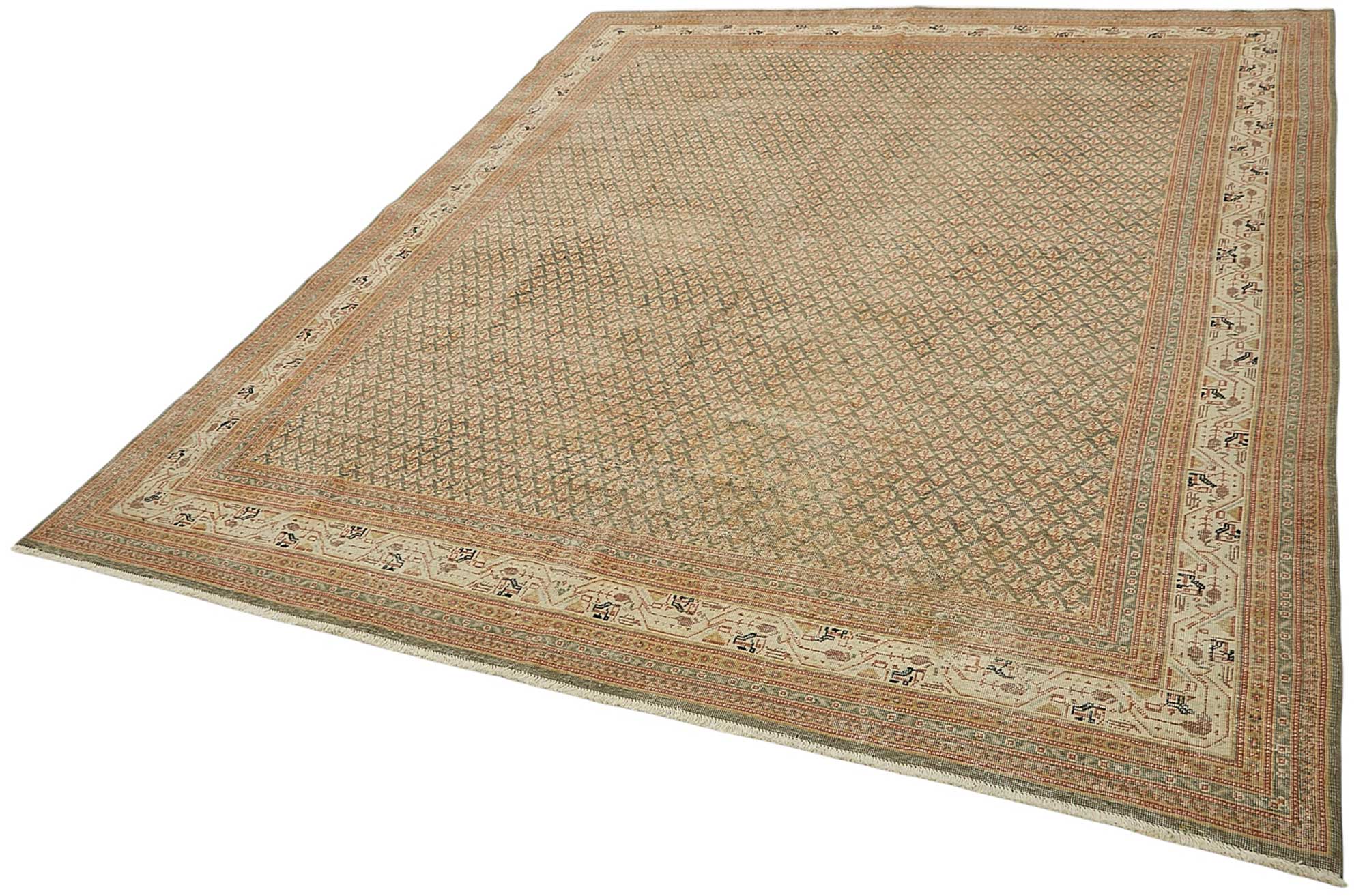 8x10 Vintage Persian Tabriz Rug - 50036