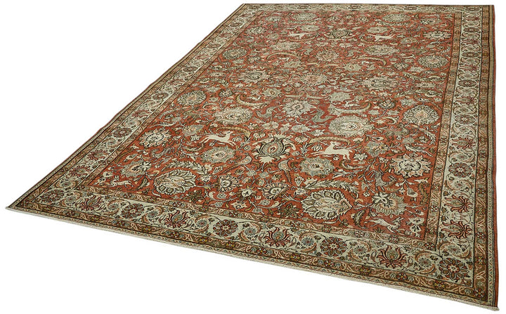 8x11 Vintage Persian Kashan Rug - 50037