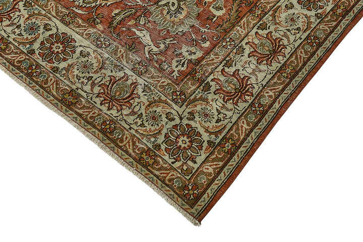 8x11 Vintage Persian Kashan Rug - 50037