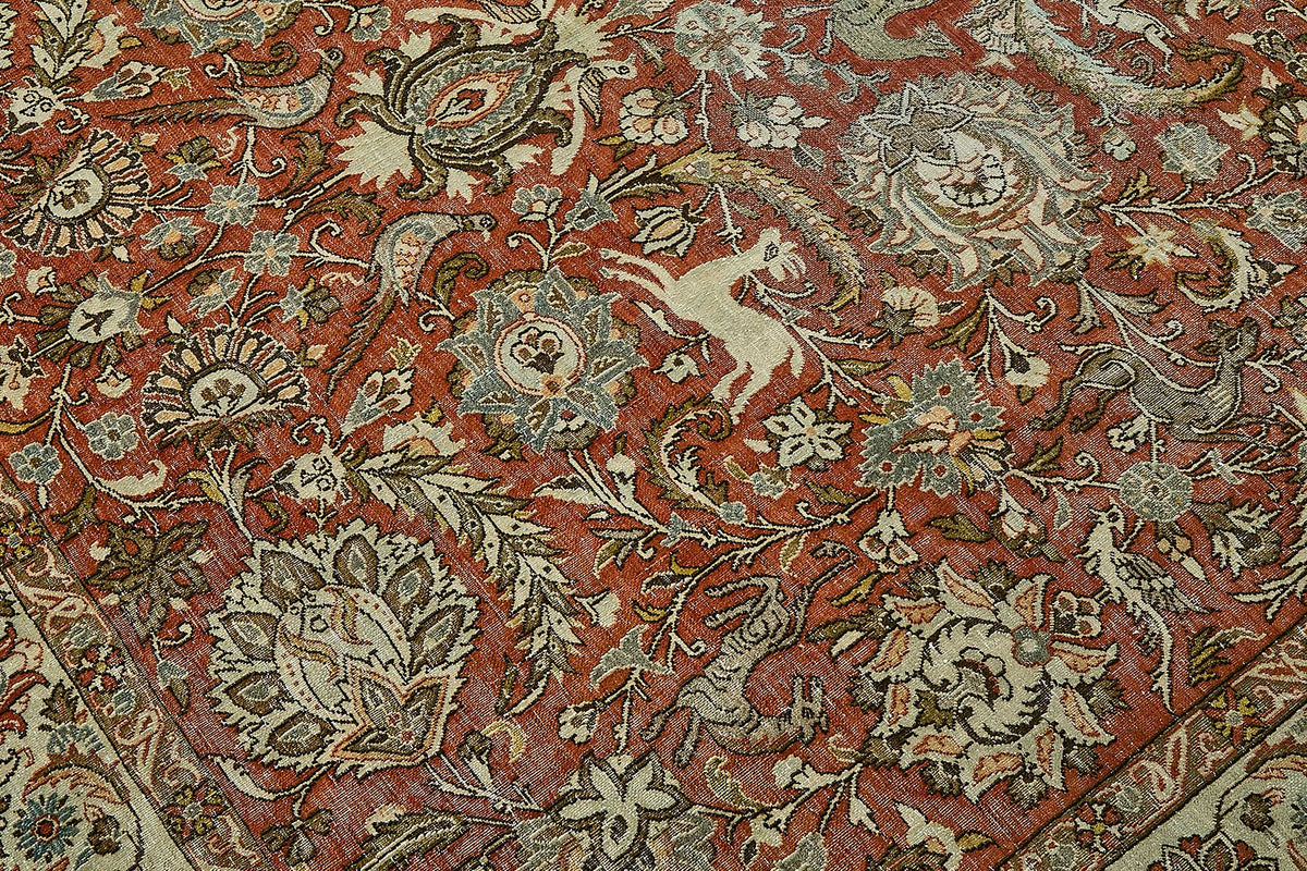 8x11 Vintage Persian Kashan Rug - 50037