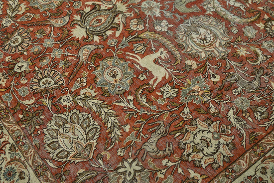 8x11 Vintage Persian Kashan Rug - 50037