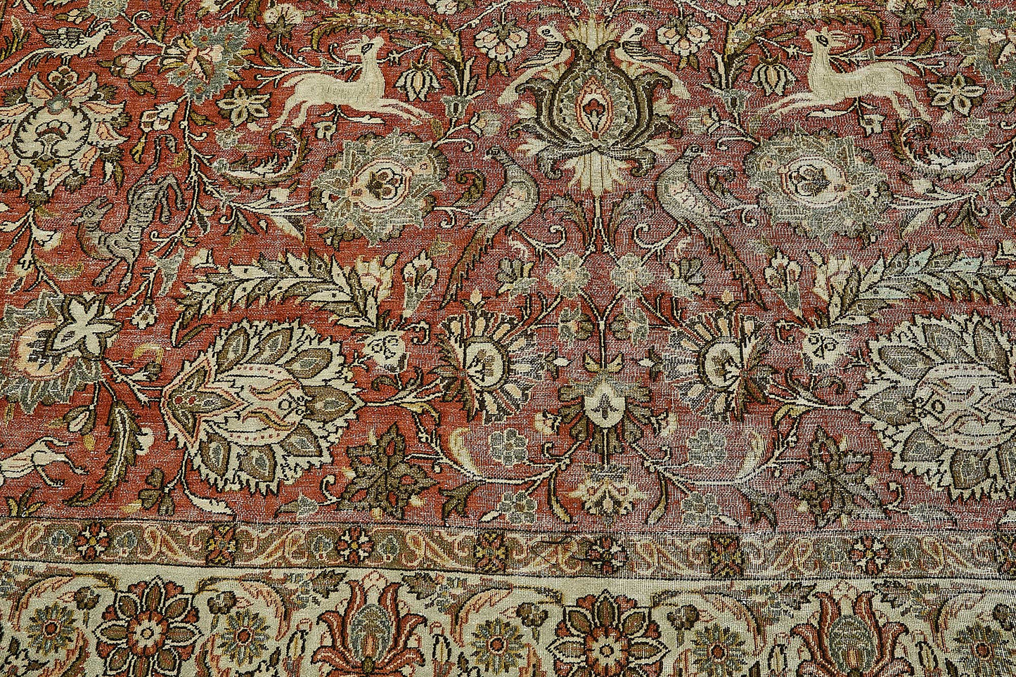 8x11 Vintage Persian Kashan Rug - 50037