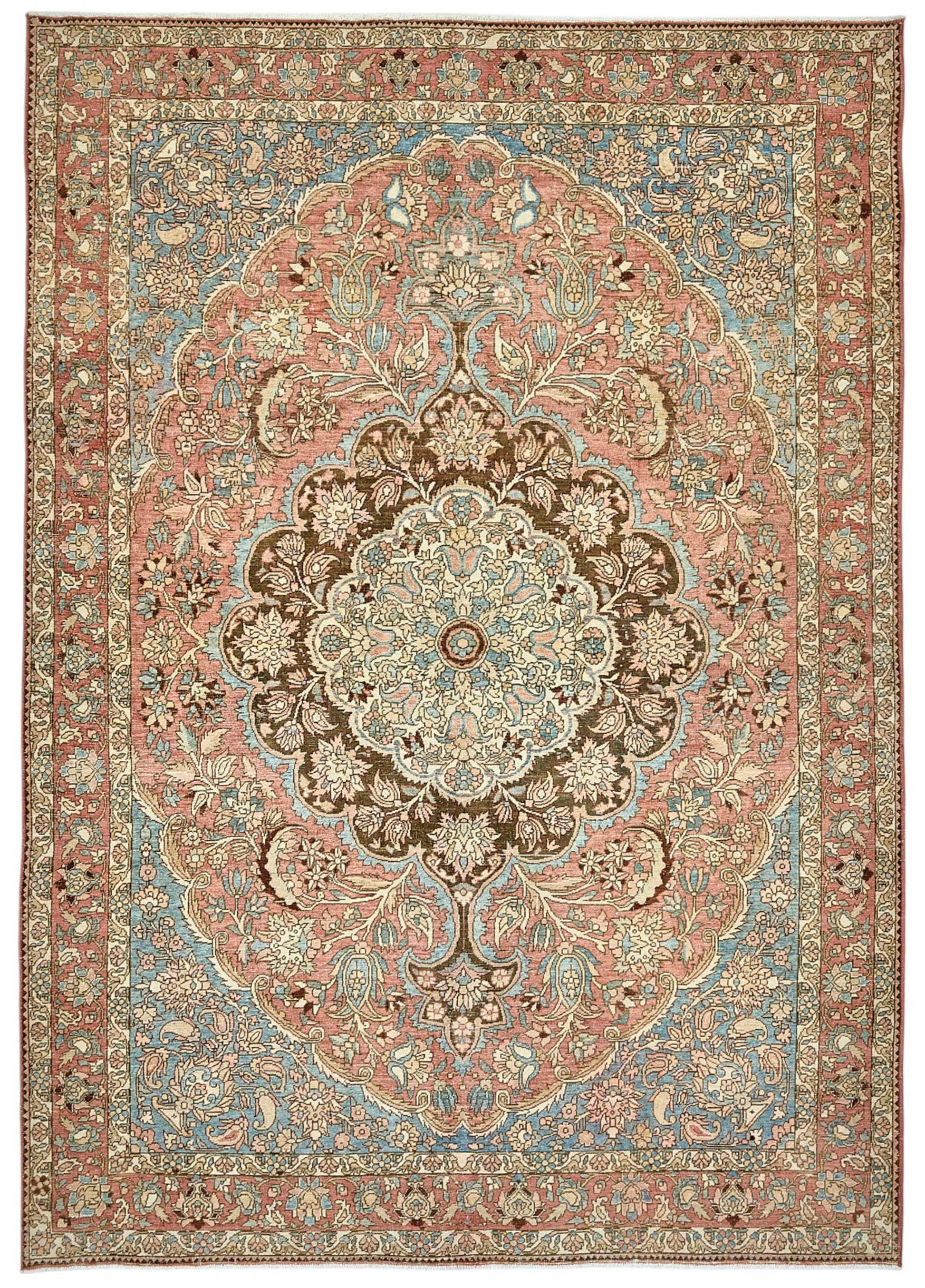7x10 Vintage Persian Tabriz Rug - 50038