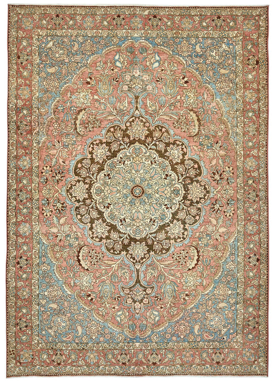 7x10 Vintage Persian Tabriz Rug - 50038