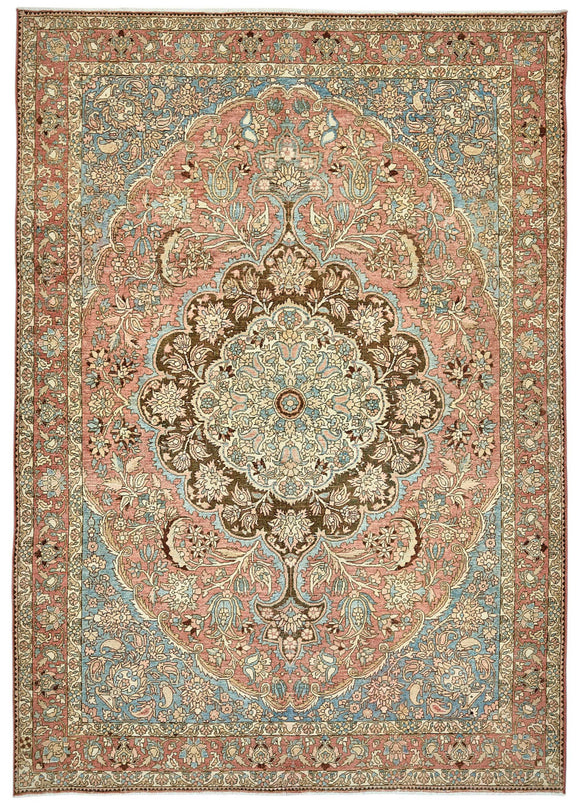 7x10 Vintage Persian Tabriz Rug - 50038