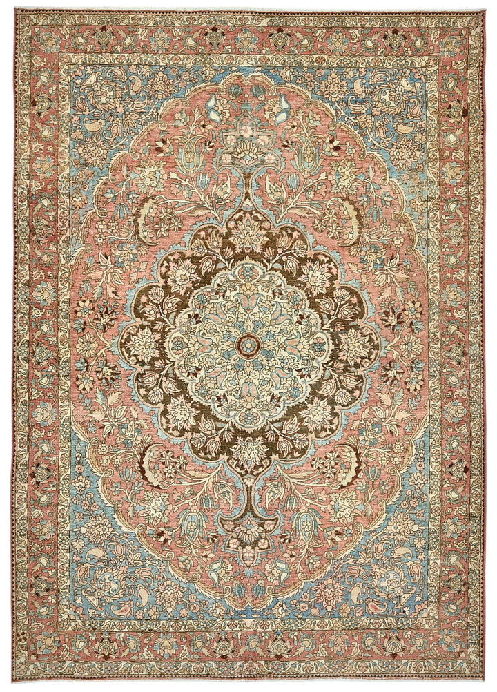 7x10 Vintage Persian Tabriz Rug - 50038