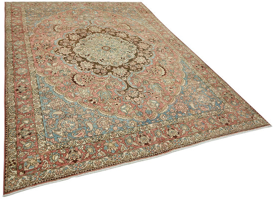 7x10 Vintage Persian Tabriz Rug - 50038