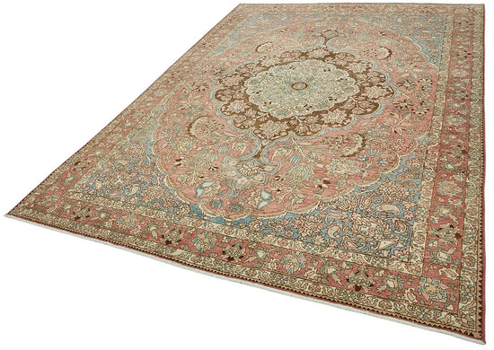 7x10 Vintage Persian Tabriz Rug - 50038