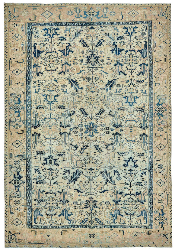 7x10 Vintage Persian Heriz Rug - 50040