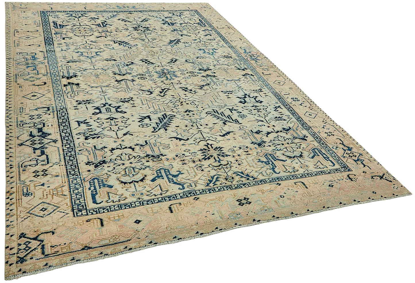 7x10 Vintage Persian Heriz Rug - 50040