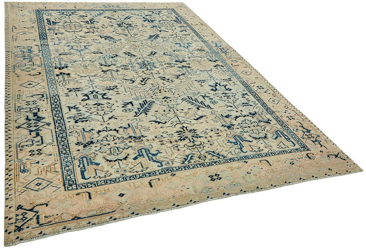 7x10 Vintage Persian Heriz Rug - 50040