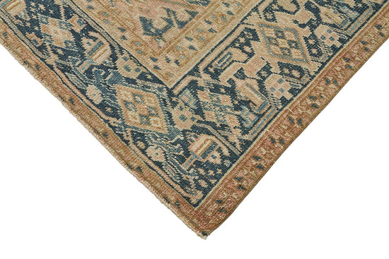 7x10 Beige Antique Persian Heriz Rug - 50041
