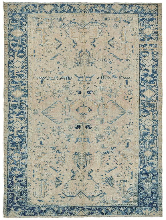8x10 Antique Persian Heriz Rug - 50043