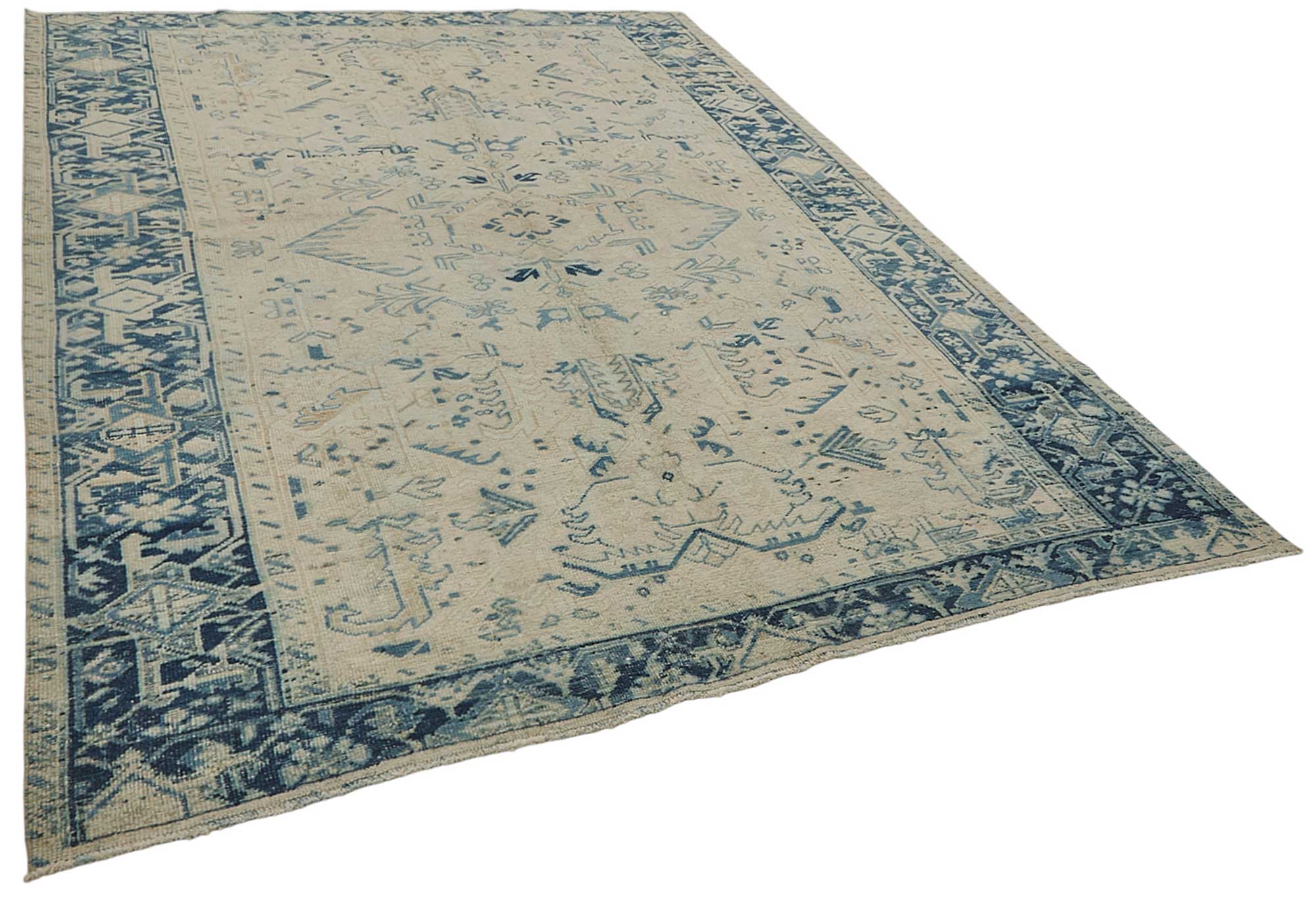8x10 Antique Persian Heriz Rug - 50043